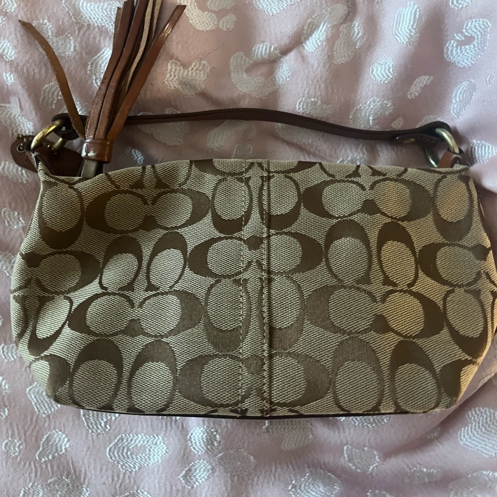 Brown Patterned Shoulder Bag - image 2
